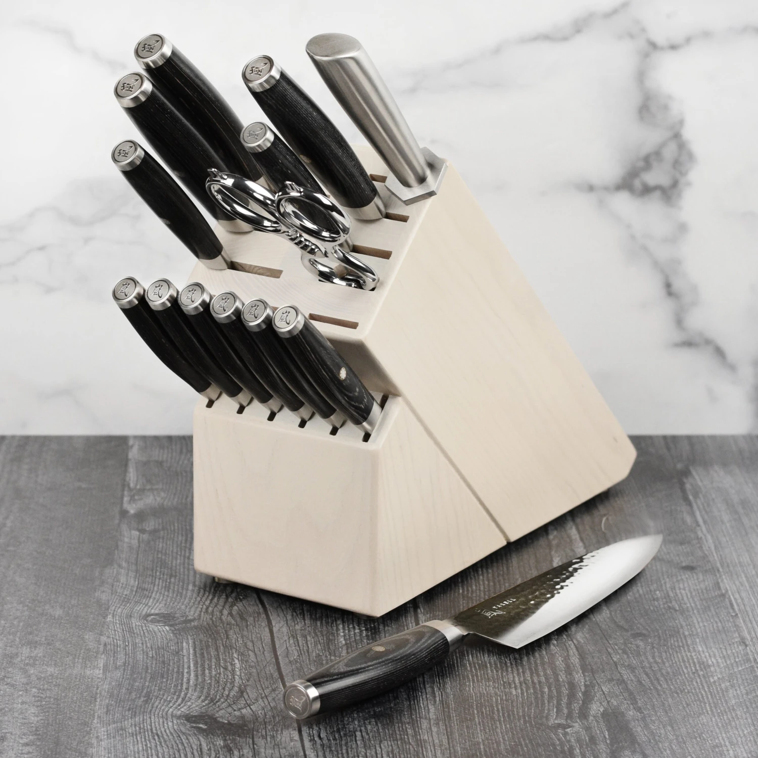 Yaxell Ketu SG2 15 Piece Gray Ash Knife Block Set 5 Yaxell Ketu SG2 15 Piece Gray Ash Knife Block Set - Image 3