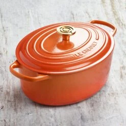 Le Creuset Signature Cast Iron 6.75-quart Flamme Doree Oval Dutch Oven 9 Le Creuset Signature Cast Iron 6.75-quart Flamme Doree Oval Dutch Oven -Zwilling Shop DSC 7338