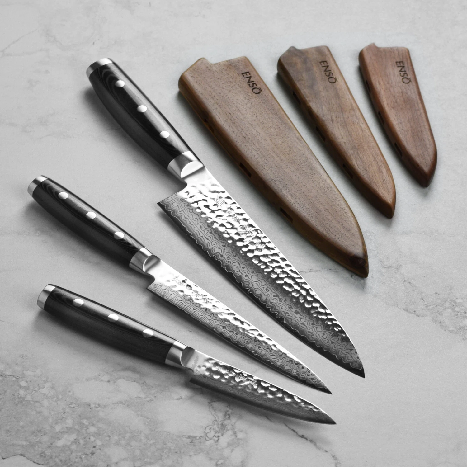 Enso HD 3 Piece Knife Set With Sheaths 3 Enso HD 3 Piece Knife Set With Sheaths