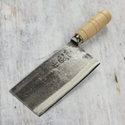 Sentan Hand-Forged Carbon Steel 6.7" Chinese Cleaver, Migaki