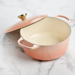 Le Creuset Signature Cast Iron 5.5-quart Peche Round Dutch Oven -Zwilling Shop DSC 8161