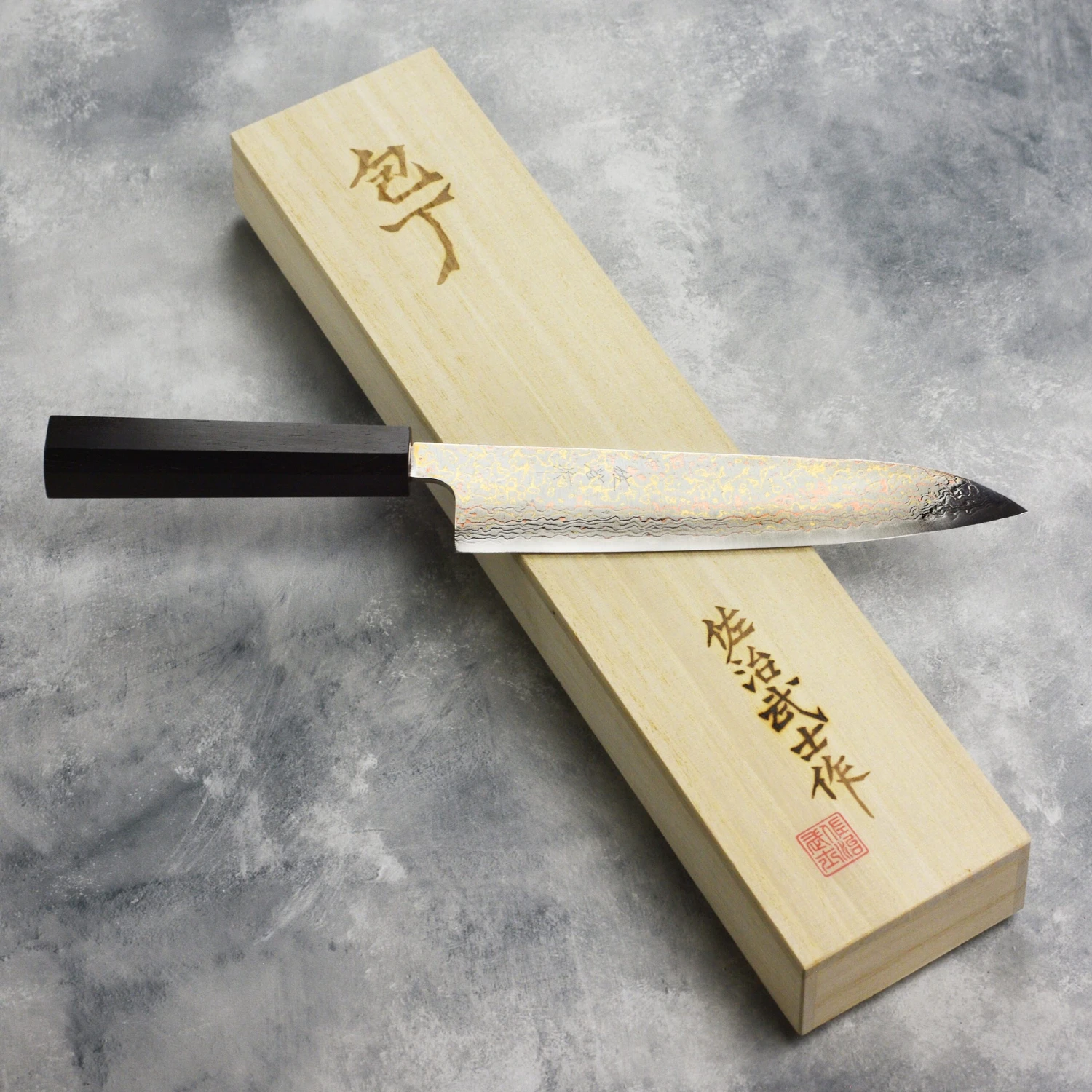 Saji Rainbow Damascus 8.25" Gyuto 9 Saji Rainbow Damascus 8.25" Gyuto - Image 7