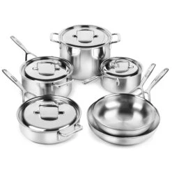 Demeyere 5-Plus 10 Piece Stainless Steel Cookware Set -Zwilling Shop Demeyere5 Plus10PieceStainlessSteelCookwareSet
