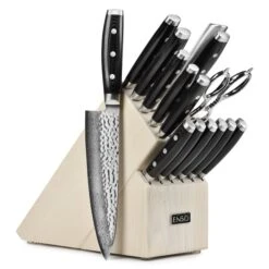 Enso HD 16 Piece Gray Ash Knife Block Set -Zwilling Shop EnsoHD16PieceGrayAshKnifeBlockSet