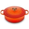 Le Creuset Signature Cast Iron 6.75-quart Flame Round Wide Dutch Oven With Copper Knob 2 Le Creuset Signature Cast Iron 6.75-quart Flame Round Wide Dutch Oven With Copper Knob -Zwilling Shop FlameRoundWideDutchOven