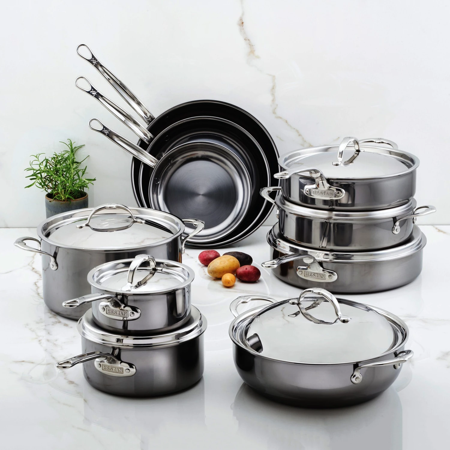 Hestan NanoBond 17 Piece Titanium Stainless Steel Cookware Set 3 Hestan NanoBond 17 Piece Titanium Stainless Steel Cookware Set
