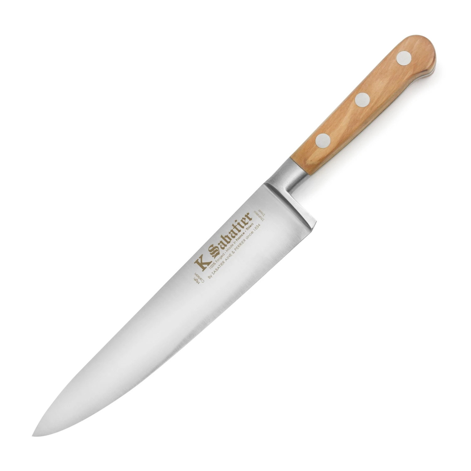 K Sabatier Olive Wood 8" Chef's Knife 6 K Sabatier Olive Wood 8" Chef's Knife - Image 4