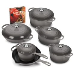 Le Creuset Signature Cast Iron 12 Piece Oyster Cast Iron Cookware Set -Zwilling Shop LeCreusetSignatureCastIron12 pieceOysterCastIronCookwareSet
