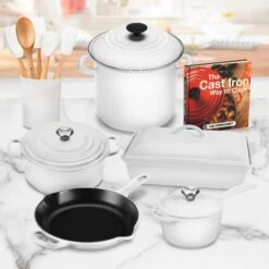 Le Creuset Signature Cast Iron 16 Piece White Cookware Set 10 Le Creuset Signature Cast Iron 16 Piece White Cookware Set -Zwilling Shop LeCreusetSignatureCastIron16PieceWhiteCookwareSetLifestyle 13805b90 144b 453e a18f 23ad4e1cf8b1