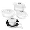 Le Creuset Signature Cast Iron 9 Piece White Cast Iron Cookware Set 2 Le Creuset Signature Cast Iron 9 Piece White Cast Iron Cookware Set -Zwilling Shop LeCreusetSignatureCastIron9PieceWhiteCastIronCookwareSet