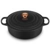 Le Creuset Signature Cast Iron 6.75-quart Licorice Round Wide Dutch Oven With Copper Knob -Zwilling Shop LicoriceRoundWideDutchOven