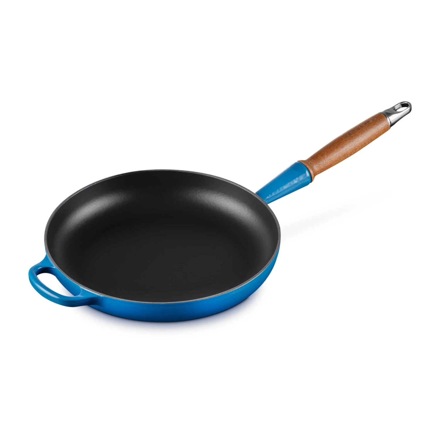 Le Creuset Cast Iron 10.25" Marseille Fry Pan With Wood Handle 3 Le Creuset Cast Iron 10.25" Marseille Fry Pan With Wood Handle