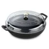 Staub 3.5-quart Matte Black Braiser With Glass Lid -Zwilling Shop MatteBlackBraiserwithGlassLid