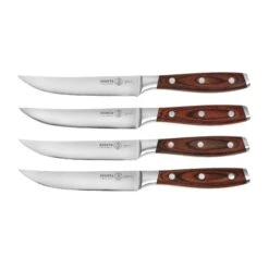 Messermeister Avanta Forged 4 Piece Steak Knife Set With Pakkawood Handles -Zwilling Shop Messermeister4PieceAvantaForgedSteakKnifeSetwithPakkawoodHandles