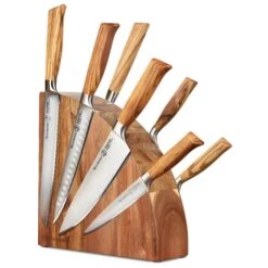 Messermeister Oliva Elite 8 Piece Magnetic Knife Block Set -Zwilling Shop MessermeisterOlivaElite8PieceMagneticKnifeBlockSet