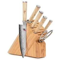Miyabi Birchwood SG2 7 Piece Knife Block Set -Zwilling Shop MiyabiBirchwoodSG27PieceKnifeBlockSet