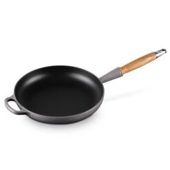 Le Creuset Cast Iron 10.25" Oyster Fry Pan With Wood Handle