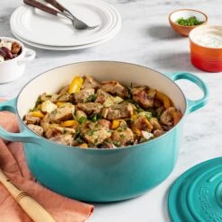 Le Creuset Signature Cast Iron 4.5-quart Caribbean Round Dutch Oven -Zwilling Shop P09 A 5.5 QT ROUND DUTCH OVEN d8733b37 a9db 40da b5bf 0e7b57cd8442