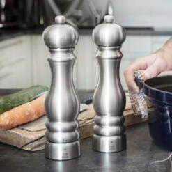 Peugeot Paris Stainless Steel 8.75" U'Select Salt & Pepper Mill Set 15 Peugeot Paris Stainless Steel 8.75" U'Select Salt & Pepper Mill Set -Zwilling Shop PARISCHEFDUOu select22P S3249432500 PEUGEOTSAVEURS