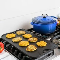 Le Creuset Cast Iron 18.5" X 10" Giant Reversible Grill Pan/Griddle 14 Le Creuset Cast Iron 18.5" X 10" Giant Reversible Grill Pan/Griddle -Zwilling Shop RS12459 LeCreuset GrillGriddlePan A v2