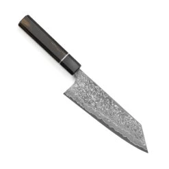 Saji SG2 Black Damascus 6.7" Bunka, Ebony -Zwilling Shop SajiSG2BlackDamascus6.7 inchBunka