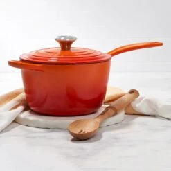 Le Creuset Signature Cast Iron 2.25-quart Flame Saucepan 10 Le Creuset Signature Cast Iron 2.25-quart Flame Saucepan -Zwilling Shop Saucepan Flame H