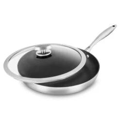 Scanpan CX+ 12.5" Stainless Steel Nonstick Fry Pan With Lid