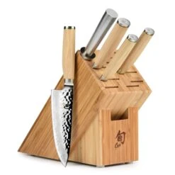 Shun Premier Blonde 6 Piece Knife Block Set -Zwilling Shop ShunPremierBlonde6PieceKnifeBlockSet