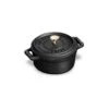 Staub 0.25-quart Matte Black Mini Round Dutch Oven -Zwilling Shop Staub0.25 quartMatteBlackMiniRoundDutchOven