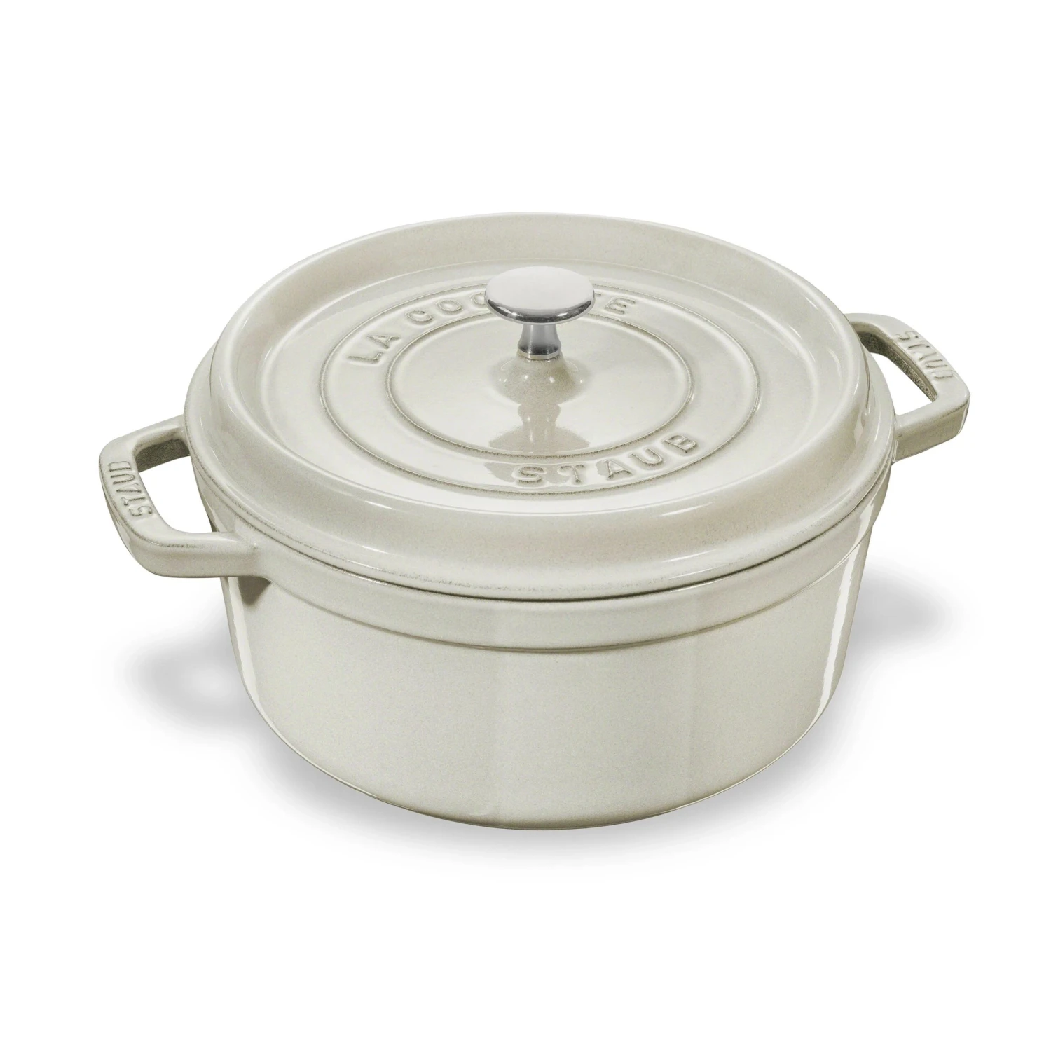Staub 5.5-quart White Truffle Round Dutch Oven 3 Staub 5.5-quart White Truffle Round Dutch Oven