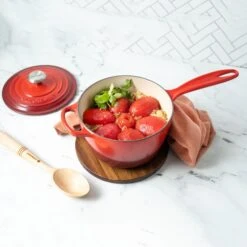 Le Creuset Signature Cast Iron 1.75-quart Cerise Saucepan -Zwilling Shop Tomato Garlic Cilantro Rice 1 293cd0ac 54d1 4608 8d95 c41ffd161ab7