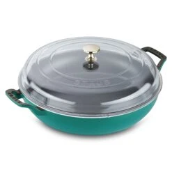 Staub 3.5-quart Turquoise Braiser With Glass Lid