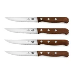 Victorinox Wood 4 Piece Fine Edge Steak Knife Set -Zwilling Shop VictorinoxWood4PieceFineEdgeSteakKnifeSet