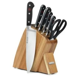Wusthof Classic 7 Piece Acacia Slim Knife Block Set -Zwilling Shop WusthofClassic7PieceAcaciaSlimKnifeBlockSet