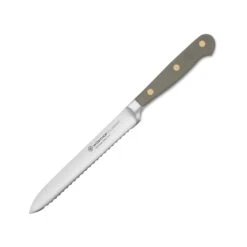 Wusthof Classic 5" Velvet Oyster Serrated Utility Knife -Zwilling Shop WusthofClassicColor5 inchVelvetOysterSerratedUtilityKnife ed097b5f afae 48e4 9d36 7614ba286fc4