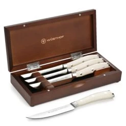 Wusthof Classic Ikon Creme 4 Piece Steak Knife Set With Wood Case -Zwilling Shop WusthofClassicIkonCreme4PieceSteakKnifeSetwithWoodCase e8abaa98 7f78 431f 9059 2017791e8923
