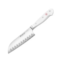Wusthof Classic White 5" Hollow Edge Santoku Knife -Zwilling Shop WusthofClassicWhite5 inchHollowEdgeSantokuKnife