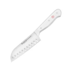 Wusthof Gourmet 5" Hollow Edge Santoku Knife, White Handle 12 Wusthof Gourmet 5" Hollow Edge Santoku Knife, White Handle -Zwilling Shop WusthofGourmet5 inchHollowEdgeSantokuKnife WhiteHandle