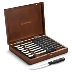Wusthof Gourmet 8 Piece Steak Knife Set With Case 15 Wusthof Gourmet 8 Piece Steak Knife Set With Case -Zwilling Shop WusthofGourmet8PieceSteakKnifeSetwithCase