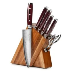 Yaxell Super Gou SG2 7 Piece Acacia Slim Knife Block Set 18 Yaxell Super Gou SG2 7 Piece Acacia Slim Knife Block Set -Zwilling Shop YaxellSuperGou7PieceAcaciaSlimKnifeBlockSet