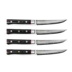 Zanmai Classic Pro Zebra Damascus 4 Piece Steak Knife Set 12 Zanmai Classic Pro Zebra Damascus 4 Piece Steak Knife Set -Zwilling Shop ZanmaiClassicProZebraDamascus4PieceSteakKnifeSet