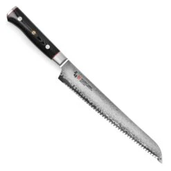 Zanmai Classic Pro Zebra Damascus 9" Bread Knife -Zwilling Shop ZanmaiClassicProZebraDamascus9 inchBreadKnife