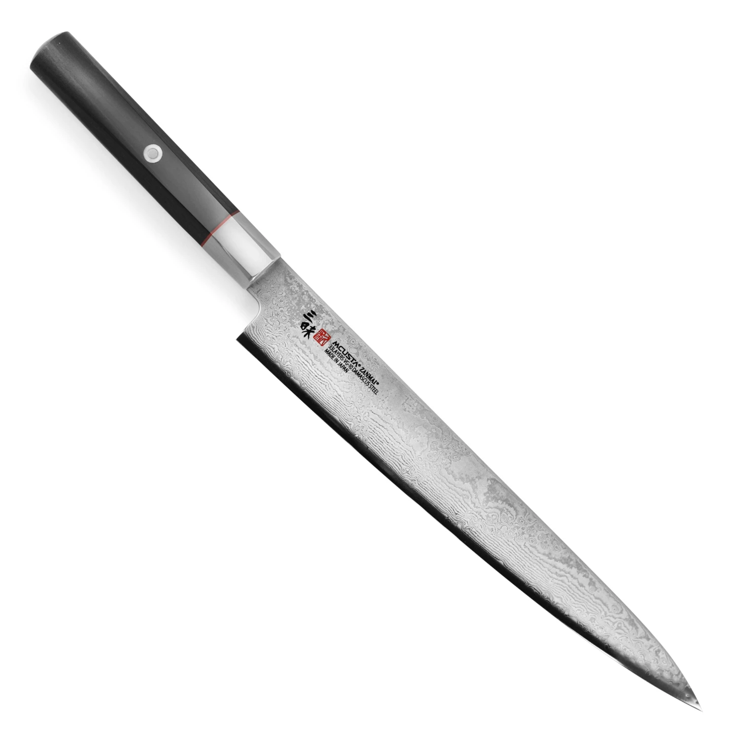 Zanmai Hybrid Damascus Splash 9.4" Sujihiki 6 Zanmai Hybrid Damascus Splash 9.4" Sujihiki - Image 4