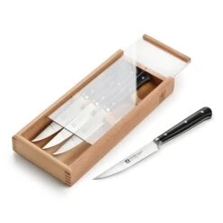 Zwilling 4 Piece Porterhouse Steak Knife Set With Wood Box -Zwilling Shop Zwilling4PiecePorterhouseSteakKnifeSetwithWoodBox