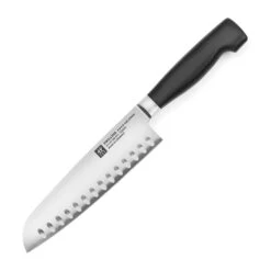 Zwilling Four Star 7" Hollow Edge Santoku Knife -Zwilling Shop ZwillingFourStar7 inchHollowEdgeSantokuKnife 8bbb5639 e629 4286 b914 a9a3948a3639