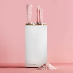 Wusthof Classic 8 Piece Pink Himalayan Salt Knife Block Set