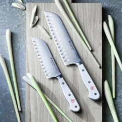 Wusthof Classic White 2 Piece Hollow Edge Santoku Knife Set -Zwilling Shop clw mood top 04