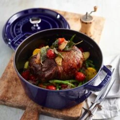 Staub 5.5-quart Sapphire Blue Round Dutch Oven -Zwilling Shop dkblueroundcocotte2015potroast c9a4e3dc bb13 4c73 a694 ed5ba4e63092