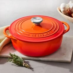 Le Creuset Cast Iron 2.75-quart Flame Shallow Round Dutch Oven -Zwilling Shop f2
