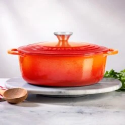Le Creuset Cast Iron 2.75-quart Flame Shallow Round Dutch Oven -Zwilling Shop f4